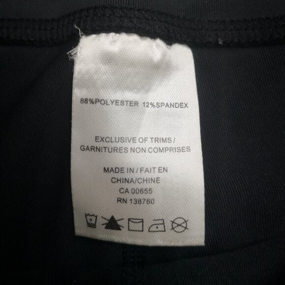 Hyba Ladies Size Medium Ankle Length Black Workout Leggings w/ Cutout Detail - Picture 4 of 11